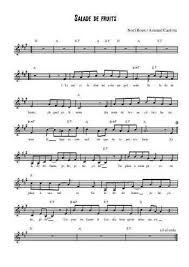 Salade De Fruits Partition Gratuite Partitions Gratuites Partitions De Chansons Education Musicale
