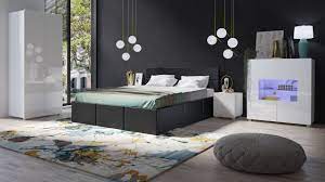 Schwarze schlafzimmerwand… … und weiß: Schlafzimmer Komplett Set 5 Tlg Labri Schwarz Weiss Hochglanz Kaufen Bei Sylwia Lesniewska Fun Mobel