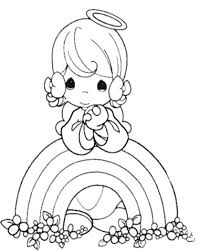Rainbow And Angel Coloring Page Free Printable Coloring Pages Precious Moments Coloring Pages Angel Coloring Pages Coloring Books