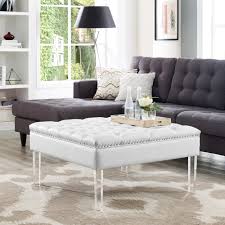 A good coffee table is a key component of any living room, but an ottoman coffee table takes style to a new level. Vivian Leather Oversized Button Tufted Ottoman Coffee Table Overstock 16535148