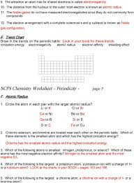 Scps Chemistry Worksheet Periodicity A Periodic Table 1