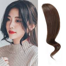 Pixie cut with a side bang. Amazon Com Dsoar 2pcs Wave Side Bangs Real Human Hair Clip In Bangs Wave Fringe Hair Extensions Dark Brown Color Beauty