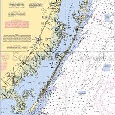 new jersey barnegat bay nautical chart decor tropical