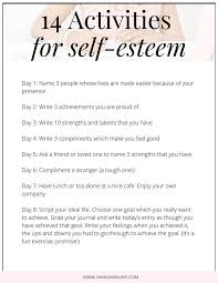 14 Activities To Build Your Self Esteem And Self Worth Shikah Anuar In 2020 Self Esteem Self Esteem Activities Self Esteem Worksheets