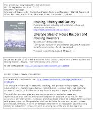 Federal government websites often end in. Pdf Lifestyle Ideas Of House Builders And Housing Investors