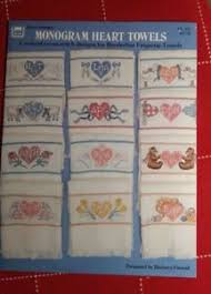 Details About Banar Designs Monogram Heart Towels Cl 105 Fingertip Borders Valentine Chart