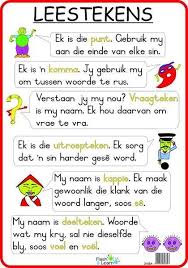 Leestekens Phonics Chart Kids Preschool Learning Afrikaans Language