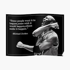 Michael jeffrey jordan (born february 17, 1963), also known by his initials, mj, is an american retired professional basketball player, businessman, and principal owner and chairman of the charlotte hornets. Michael Jordan Quotes Posters Redbubble