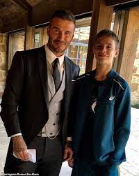 Romeo beckham news, gossip, photos of romeo beckham, biography, romeo beckham girlfriend list 2016. Romeo Beckham Pokes At Surpassing Father David S Height As They Visit Universal Studios With Harper Daily Mail Online