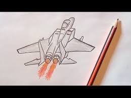 تعلم الرسم للمبتدئين رسم طائرة مقاتلة بالقلم الرصاص سهل جدا Youtube Drawings Pencil Drawings Draw