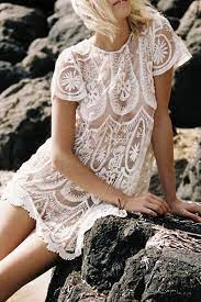 Sheer Lace Skirted Cover Up Fashion Dresses Lace