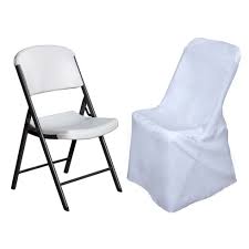 White Polyester Lifetime Folding Chair Covers In 2020 Folding Chair Folding Chair Covers Chair Covers