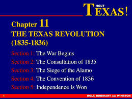You must include 10 events with at least 5 battles on your timeline. Ppt Chapter 11 The Texas Revolution 1835 1836 Powerpoint Presentation Id 6158909