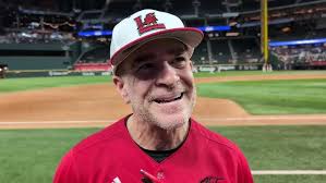 Coach Dan McDonnell talks after the Cards fall to Ok State this evening at  Globe Life Field