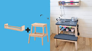 Super Ikea Hack Kuche Fur Kinder Aus Einem Tritthocker In 2020 Kuche Fur Kinder Tritthocker Ikea Kuche Kinder