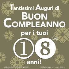Cdb Cartoline Per Tutti I Gusti Tantissimi Auguri Di Buon Compleanno Per I Tuoi 18 Auguri Di Buon Compleanno Buon Compleanno Compleanno