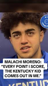 Malachi Moreno recorded his first double-double in just his second official  game as a Wildcat., A moment the homegrown talent, that dreamed of playing  for Kentucky will remember for a long time., ...