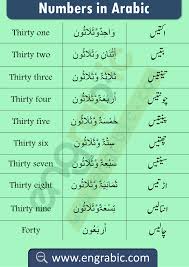 Arabic Numbers 1 To 100 Chart Learning Arabic Teach Arabic Learning Numbers