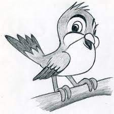 Animal pencil drawings offer so much variety so where do we start? Learn To Draw Cartoon Bird Very Simple In Few Easy Steps Easy Cartoon Drawings Animal Drawings Animal Sketches Easy