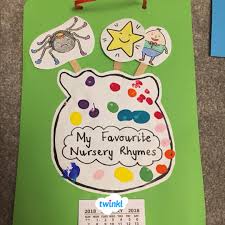 My Favourite Nursery Rhymes Calendar Nursery Rhyme Crafts Nursery Rhymes Activities Kids Calendar