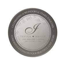 elegant 11th steel wedding anniversary celebration coaster zazzle com wedding anniversary celebration wedding anniversary keepsake wedding anniversary