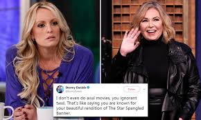 Stormy Daniels calls Roseanne an ignorant tw** in Twitter spat | Daily  Mail Online