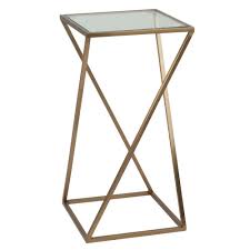 Bout De Canape En Verre Et Metal Dore Mat Maisons Du Monde Bout De Canape Table D Appoint Dessus De Table En Verre
