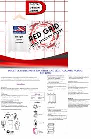 Using iron to press heat transfer vinyl onto a shirt is an exciting way to express your style and add a cool design to different clothing items. Inkjet Heat Transfer Paper For White Light T Shirts Red Grid 11 X17 Ebay Transfer Paper Inkjet Heat Transfer