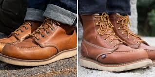 Red wing's classic work boots were designed and built to withstand the daily rigors of the work day on the farm and in the factory. Red Wing Vs Thorogood Which Moc Toe Is Best For You Stridewise Com