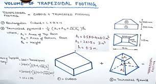 How To Calculate Volume Of Trapezoidal Footing Engineering Notes Volume Construction Estimating Software