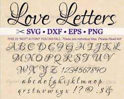 Love Letters Fancy Script Monogram Svg Dxf Eps Png Etsy Lettering Script Monogram Lettering Alphabet