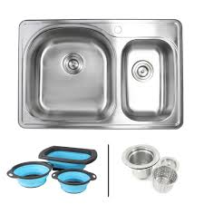 hole 70/30 double bowl kitchen sink w