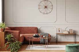 Being one the largest classic italian furniture centers in usa allows us to offer our furniture at deep discounts of up to 50% off suggested retail prices. Brown Comfortable Corner Sofa In Elegant Living Room Interior With Grey Wall With Molding And Fancy Clock Stock Image Image Of House Fashionable 156694695
