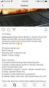 1 pek tepung roti travel chef. Garlic Bread Ala Pizza Hut Pizza Hut Garlic Bread Pizza