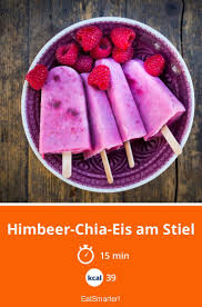 Himbeer Chia Eis Am Stiel Rezept Himbeeren Eis Am Stiel Lebensmittel Essen