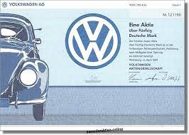 Und bis heute ist volkswagen weltweit erfolgreich und. Volkswagen Ag Vw B Kaferaktie Topdekorative Optik B