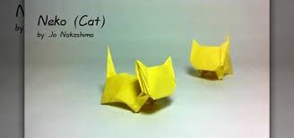 Check out this great video of origami cat instructions! How To Make A Folded Paper Cat With Origami Origami Wonderhowto