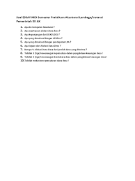 Untuk dapat membuat neraca ada baiknya anda mengenal kembali siklus akuntansi perusahaan jasa atau dagang. Soal Essay Komputer Akuntansi Lukisan