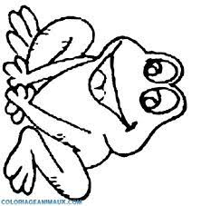 coloriage grenouille qui attend ses copains dessin art de personne js