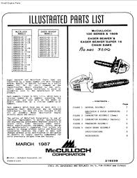 Mac 3200 chainsaw manual related files Mcculloch Chainsaw Parts List 219239 1987 Manualzz