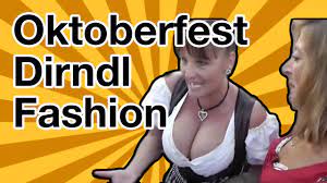 Oktoberfest Dirndl Fashion Compilation, Girls with big cleavage and nice  boobs - YouTube