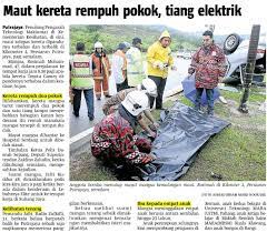 Berbalik kepada kayu yang jatuh hampir mengenai ali. Keratan Akhbar Mengenai Kemalangan Akan Kusimpan Buat Kenangan