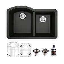 Check spelling or type a new query. Karran Usa Qu 610 Undermount Quartz Composite 32 Inch Double Bowl 60 40 Kitchen Sink Kit In Brown