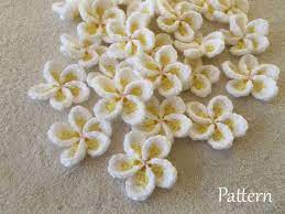 Crochet Pattern Frangipani Plumeria Crochet Flowers Crochet Flower Patterns Yarn Flowers