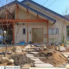 鉄平石大判 木曽石 アプローチ 景石 お買い上げありがとうございます 28labo ニワラボ 長野県 完成が楽しみ ーーーーーーーーーーーーー more photos kikuchi 28labo ーーーーーーーーーーーーー エクステリア ガ 庭 diy ガーデニング 初心者 庭石