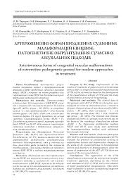 PDF) Arteriovenous forms of congenital vascular malformations of  extremities: pathogenetic ground for modern approaches in treatment