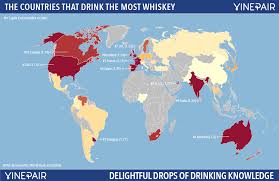 Map The Countries That Drink The Most Whiskey Per Capita Single Malt Irish Whiskey Whiskey Irish Whiskey