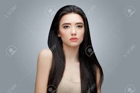 In case you're unsure whether to curl or straighten it, try out beach waves, which is basically a combination of. Brunette Asian Girl With Long Straight Hair Stock Photo Picture And Royalty Free Image Image 96514872