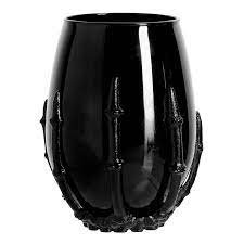 Black Skeleton Stemless Wine Glass