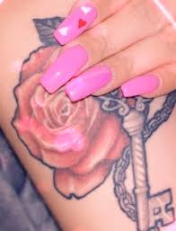 Well, you definitely will soon… but. Bubble Gum Valentine S Day Nails Feat Rose Key Tattoo Nails